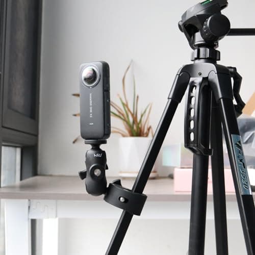 HSU Bike Motorcycle Camera Handlebar Mount with 360° Swivel Dual Ball Head — view 5