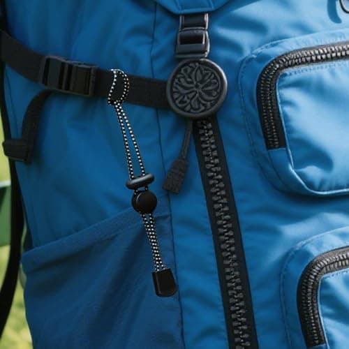 UEKPDM 6 Pack Backpack Elastic Cord with Plastic Buckle, 20cm-35cm Adjustable Bungee Straps, Trekking Pole Attachment Rucksack Ties for Hiking Camping Outdoor Use — view 3
