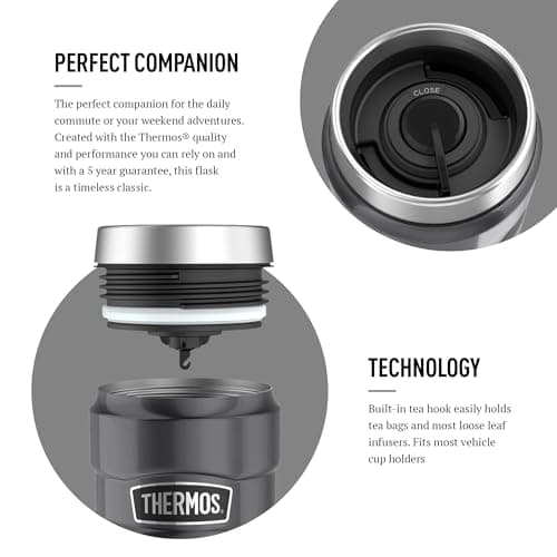 Thermos Stainless King Gun Metal Tumbler (470ml) 7h Hot | 18h Cold — view 4