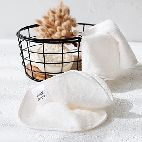 Homy Textiles Pack of 25 Bamboo Reusable Wash Cloth & Baby Wipes - 20 cm x 20 cm Soft Flannel Face Cloth with a Decorative Stylish 100% Cotton Bag - Newborn Essentials — view 4