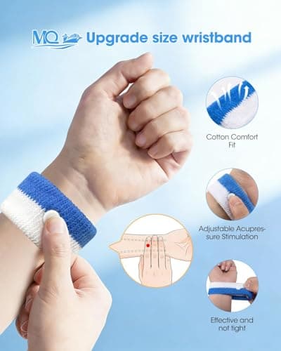 MQ 28ct Sea Sickness Patches & 1Pair Bracelets, Travel Sickness Patch with Motion Sickness Wristbands, Travel Essentials for Cruise & Flight Non-Drowsy, 72h Long-Lasting — view 5