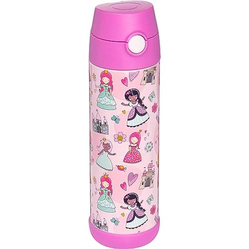 Snug Kids Flask - Stainless Steel Insulated Water Bottle with Straw for Children/Toddlers (Girls/Boys) - Princess, 500ml — view 4