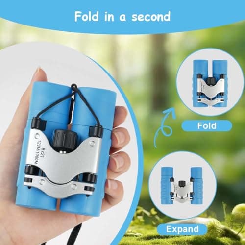 OSDUE Binoculars for Kids, 8 x Super Zoom Function Kids Telescope Outdoor Toys 4 5 6 7 8 Years Old Boys Girls High Resolution Binoculars for Kid Toys Educational Learning Purple — view 5