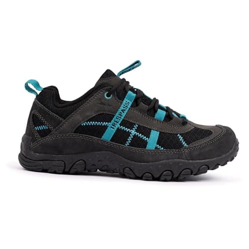 Trespass Womens Breathable Walking Shoes Fell Charcoal/Teal in Size - 37 — view 2