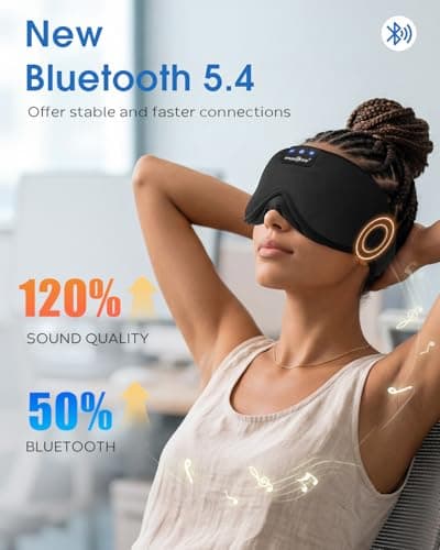 MUSICOZY Sleep Mask Headphones 100% Blackout 3D Sleep Headphones — view 6