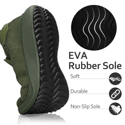Giniros Men Trainers Slip On Sneakers Gym Walking Tennis Sport Green 9UK — view 5