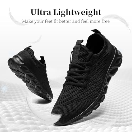 Womens Trainers Running Shoes Ladies Walking Slip on Shoe Black Size 4 — view 4