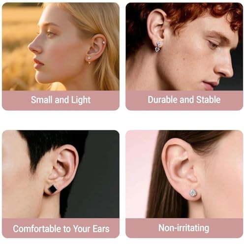 WUBAYI 100 Pack Clear Silicone Rubber Earring Safety Backs, Disc-Shaped Secure Comfortable Clutch Pads — view 4