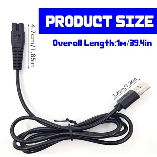 USB Charger Cable Compatible with Xiaomi Shaver – Portable Power Charger for Electric Razors – Durable and Fast Charging Cable – Travel-Friendly Shaver Accessory — view 2