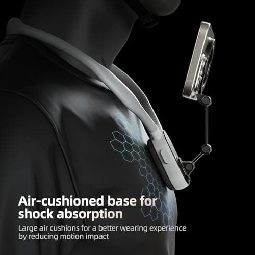 TELESIN Magnetic Neck Phone Holder for POV Vlogging, Grey — view 6