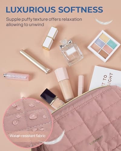 BAGSMART Small Travel Makeup Bag for Women, Wide Opening Cosmetics Bag — view 2