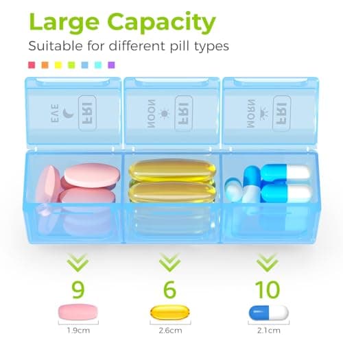 Opret Pill Box 7 Day 3 Times a Day, Weekly Travel Tablet Organiser — view 3