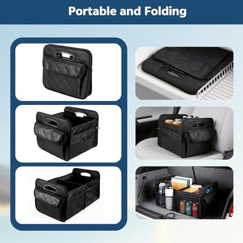 TranRantic Car Boot Organiser, 50L Trunk Storage Box with 7 Pockets — view 3