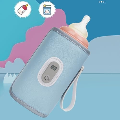 USB Bottle Warmer For Travel - Baby Bottle Warmer Sleeve, Baby Feeder Heater, Electric Feeder Bag With Digital Display | Constant Temp Milk Heater For Parent Long Trip Travel Winter Outing, 8x14cm — view 5