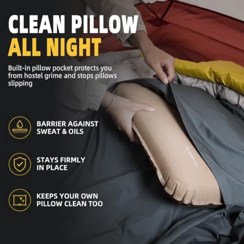 BISINNA Ultralight Sleeping Bag Liner 300g Compact Small pack size — view 4