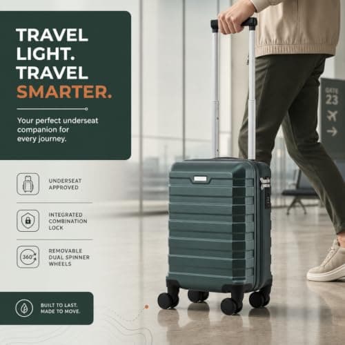 RMW Suitcase Ryanair Underseat Cabin Bag 40x30x20cm with Removable Wheels — view 2