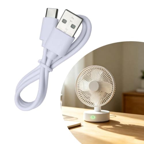 Small Fan Charging Cable For Portable Handheld Turbine Fans, Efficient Usb Power Cord With Plastic Construction, Lightweight Travel Accessory For Home Office Use — view 2
