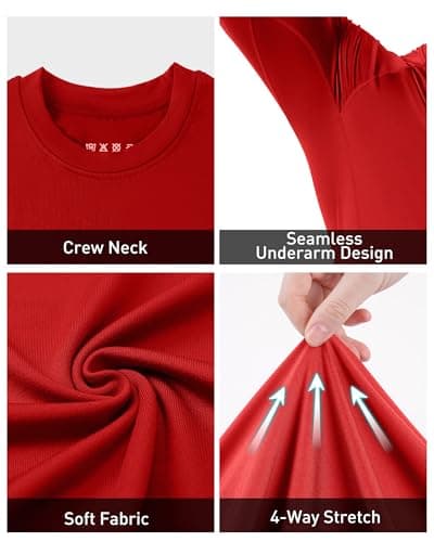 Roadbox Men's Compression Top, Long Sleeve Running Base Layer, Quick-Drying — view 4