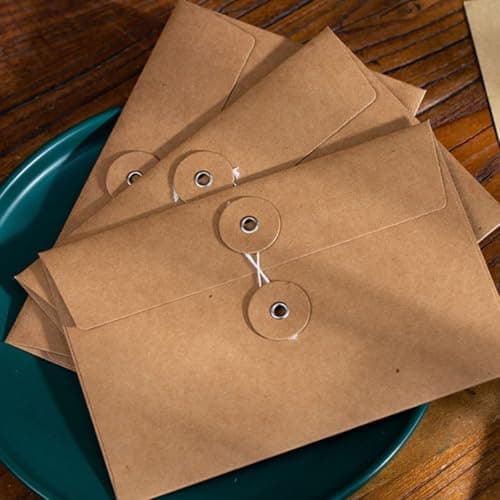 20pcs Reusable Kraft Paper Office Envelope with String Closure — view 6