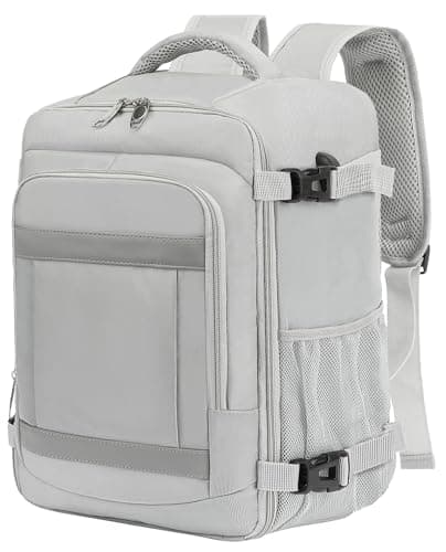 KLOSTAIN Ryanair Cabin Bags 40x30x20 Underseat 24L Laptop Carry On Backpack Fits easyJet Eurowings Wizz Air Light Grey