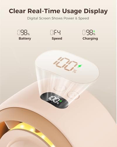 SWEETFULL Portable Pram Fan, 4000mAh Rechargeable Clip-On Baby Stroller Fan — view 5