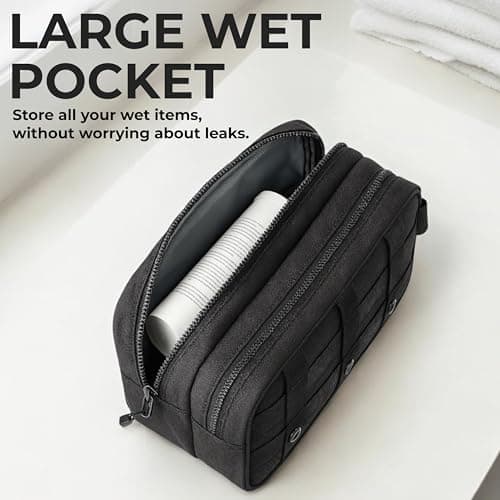 ARMORWERK Professional Tactical Toiletry Bag for Men - Extra Large Wet & Dry Compartment Separate Dopp Kit, Tactical Molle Travel Toiletry Bag — Perfect Mens Toiletry Travel Bag or Dopp Kit Men, — view 4