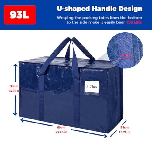 ZFWDSY Moving Bags 93 L,6-Pack Storage Bags Moving Boxes Alternatives — view 2