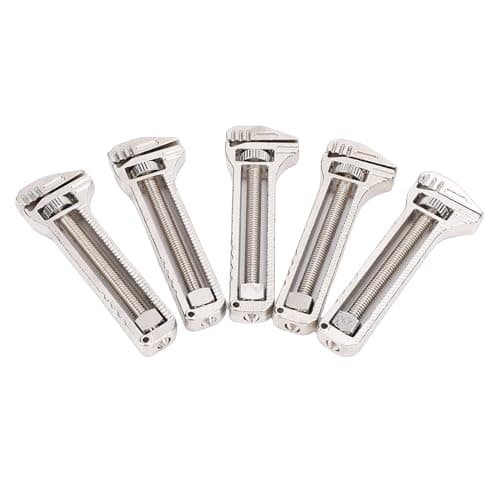 FTVOGUE Multi Tool Wrench, Alloy Steel Multitool Wrench 5 Pack 2.36 X 0.79 in, Adjustable Jaw Bottle Opener Nail Puller Caliper for Home Camping Travel Outdoor Use — view 2