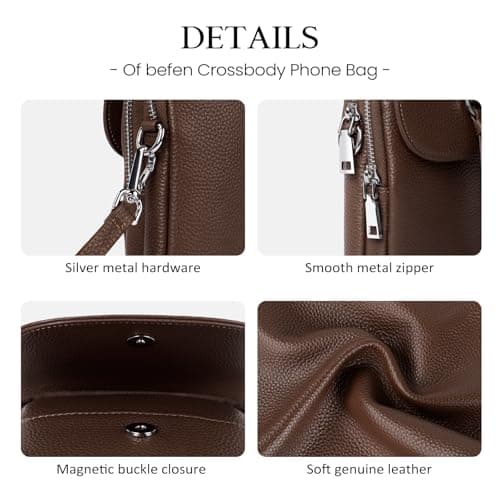 befen Real Leather Crossbody Bags for Women Small Handbags Women for Travel — view 4