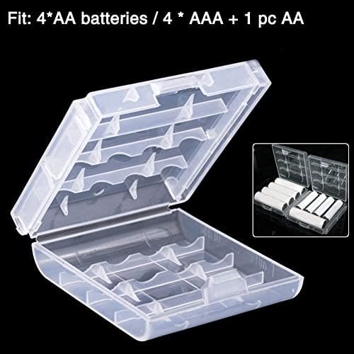 RUNCCI-YUN 12 Pcs Plastic Battery Storage Case,AA/AAA Cell Battery Storage Case,Plastic Battery Case for Batteries and Rechargeable Batteries,Battery Carrying Case Holder(Transparent) — view 5
