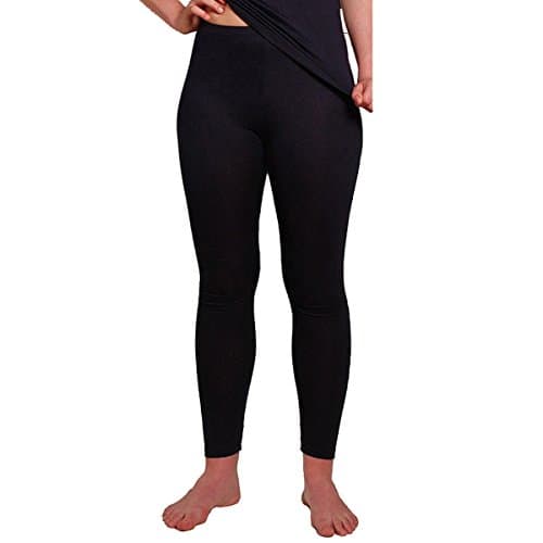 HERMKO 1720 2-pack ladies' legging in 100% cotton organic, Colour:black, Size:10/12 (S) — view 2