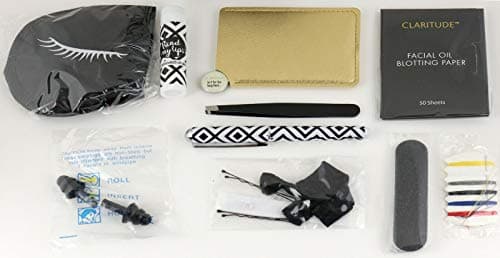 Master Cables Claritude Travel Essentials Kit - Unisex-Adult Travel Kit - White Geometric Cosmetic Case — view 3