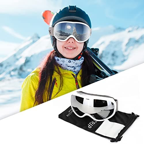 Supertrip Ski Goggles Womens Mens,Anti-fog Anti-glare Skiing Snowboard goggles with 100% UV403 Protection,Helmet Compatible — view 6