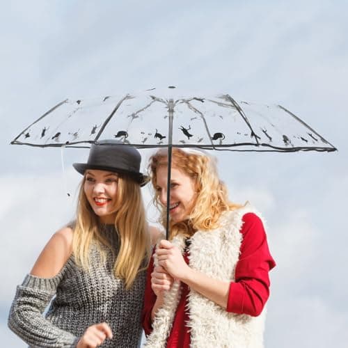 SOIMISS Lightweight Iron for Hanging and Travel for Compact out Sturdy Automatic to Folding Umbrella Portable Easy Store Pvc Materials Women Rain — view 4