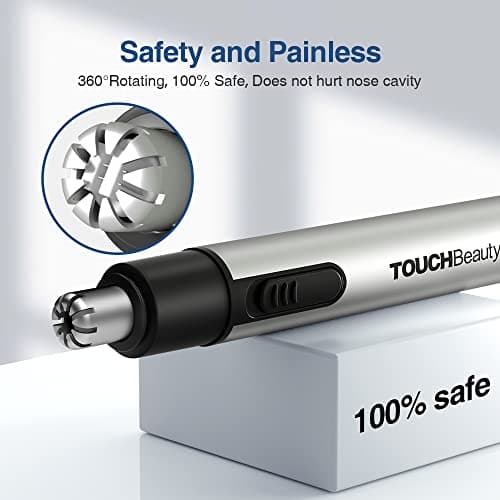 TOUCHBeauty Nose Hair Trimmer for Women/Men, AAA Battery Included, Grey — view 4