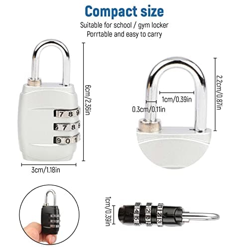 Combination Padlock 6Pack Luggage Locks Code Padlock — view 2