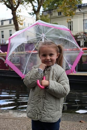 Fulton Funbrella Birdcage Kids Umbrella Pink Trim — view 2