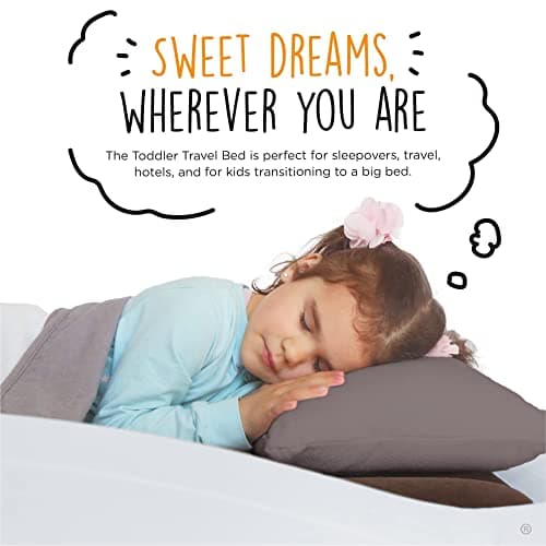 The Shrunks Toddler Travel Bed Portable Inflatable Air Mattress Bed for Travel or Home Use, White, Kids Air Bed for Camping and Sleepover with Security Rails and Electric Pump 152 x 94 x 23cm — view 3