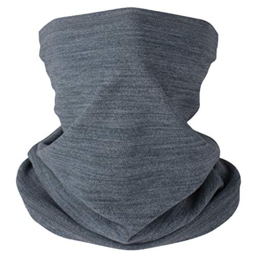 Neck Warmer Snood for Men & Women,Winter Neck Gaiter Fleece Bandana Face Covering Mask Windproof Neck Scarf Neckwear for Outdoor Sports Motorcycle Skiing Running Cycling (Grey)