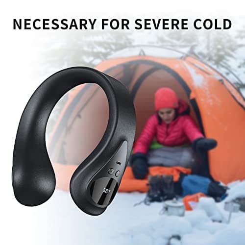 Neck Warmer Rechargeable, Heated Scarf with 36-58℃ Adjustable Temperature, Soft Leather Electric Neck Warmer for Pain Relief, Fast Heating Pad for Indoor, Outdoor Winter Gift for Family, Friends — view 6