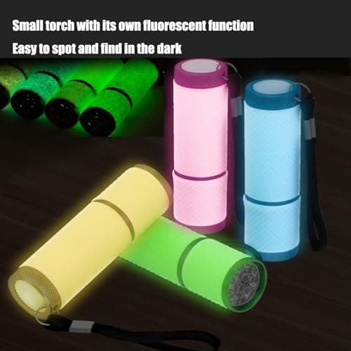 NIXRET Small Torch Super Bright with 9 LEDs, 4 Pack Torches Battery Powered, Camping Hiking Outdoor Gifts — view 5
