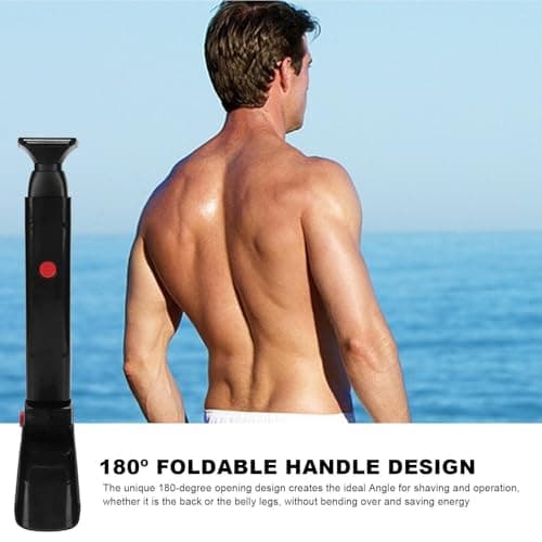 Body Shaving Groomer Ergonomic Handle Foldable Back Body Shaver Trimmer — view 3