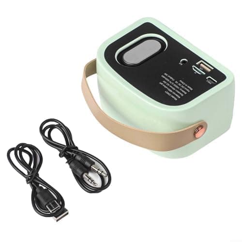 Retro Wireless Speaker with FM Radio, Portable Bluetooth5.0 Stereo Sound, USB/TF Card Playback, 500mAh Battery, Compact Design for Travel, Home, Party (pink) (green) — view 3