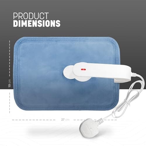 KEPLIN Rechargeable Electric Hot Water Bottle Soft & Cosy Bed, Hand & Body Warmer - Fast Heating, Auto-Shut Off Function, Over-Heat Protection & No Refill Heat Pad - 1 Year Warranty (Blue) — view 2