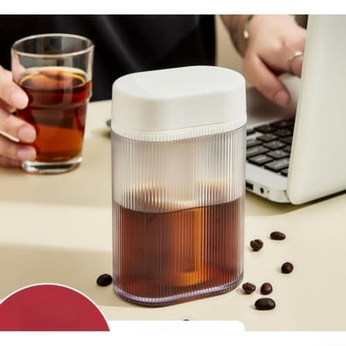 Portable Cold Brew Mug 300ml for Travel Office(White) — view 4