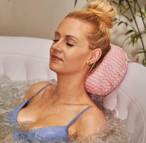Inflatable Hot Tub Headrest Pillows, Pink, Twin Pack, compatible with Clever spa, LAY-Z-SPA, Mspa & INTEX — view 3
