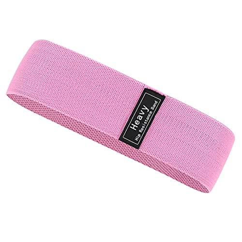 Yechiry Fabric Resistance Bands for Women, 3 Pack (Rose Red) — view 3