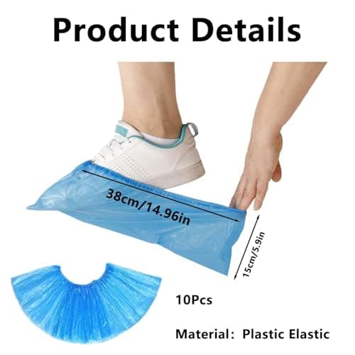 SIYUPU 10 Pack Boot Covers, Shoes Covers Overshoes Extra Thick Waterproof Overshoes Shoe Protector Slip Overshoes, Indoor Outdoor Heavy Duty — view 2