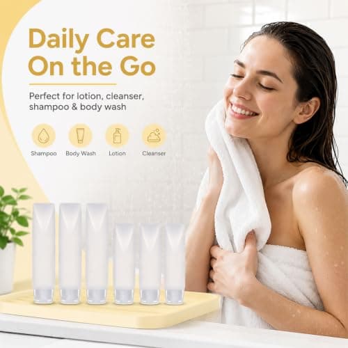 Thfaeyta 6 pcs Travel Bottles for Toiletries Clear Travel Toiletry Bottles — view 2