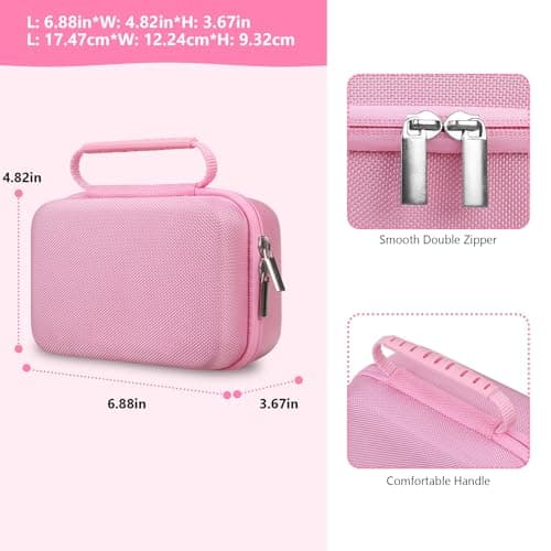 Supmay Kids Camera Case Compatible with Hangrui/HiMont/TIATUA/GREENKINDER/ETIKEZ/UIONVO/Gofunly/Lenudar/MYSTILUCK/Luoba Kids Camera Instant Print, Prints Paper Storage Bag, Pink — view 3